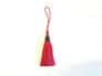 Red Suede Key Tassel  Fabric trim Trimming Sewing 17cm Tassel + 15cm loop